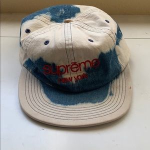 Supreme bleached denim cap